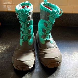 🍁The North Face Youth Size 6 Alpenglow IV Color: Dark Shadow Grey/lon Blue